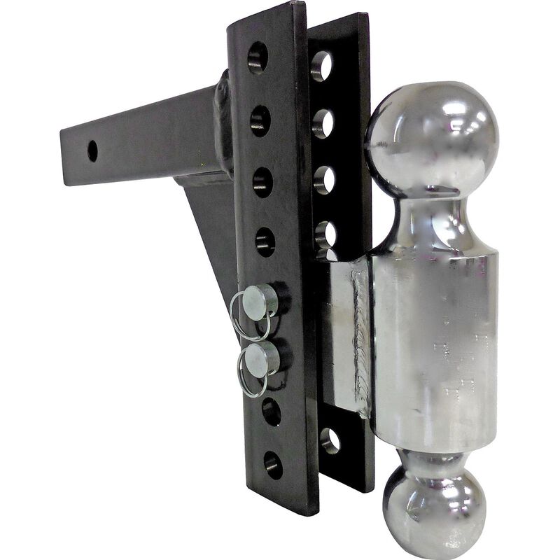 Adjustable Dual Ball Mount, Black and Chrome image number 0