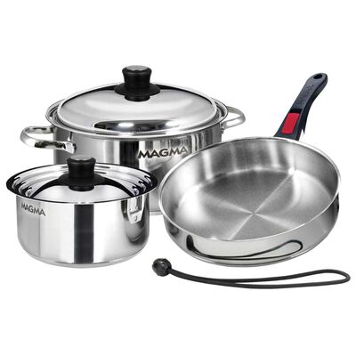 7-Piece Nesting Cookware, Stainless Steel Induction