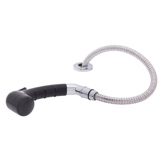 Deck-Mount Sprayer Small Black Sprayer No Hook w/Elbow, 6' Stainless Steel Hose, Low Profile Holder image number 1