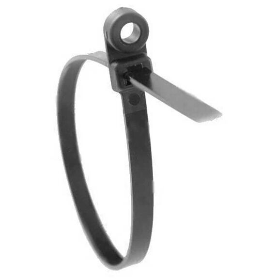 Radiused Cable Ties, 7 1/2", Nylon, 100 Pack image number 1