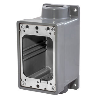 Hubbell Watertight  FD Box, 3/4", Gray