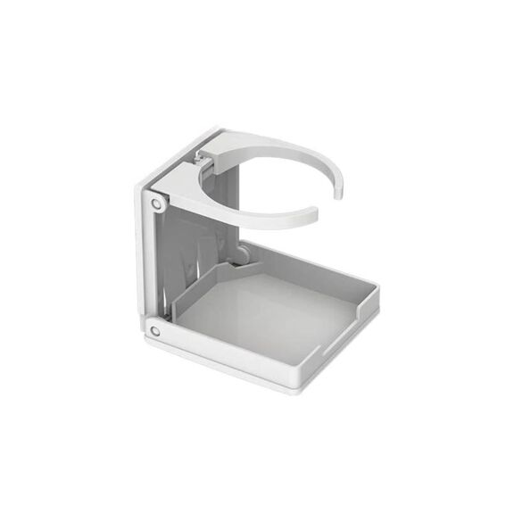 SEAFLO Fold-Up Adjustable Drink Holder, White image number 0