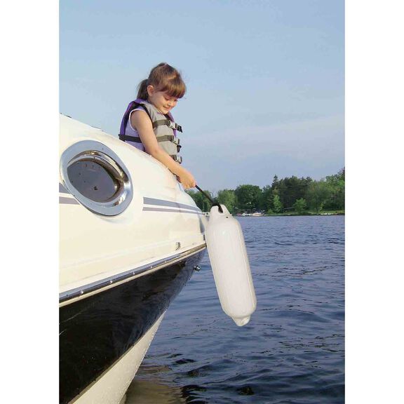 6" X 22" BoatGuard Fender 4-Pack with Rope, White image number 2