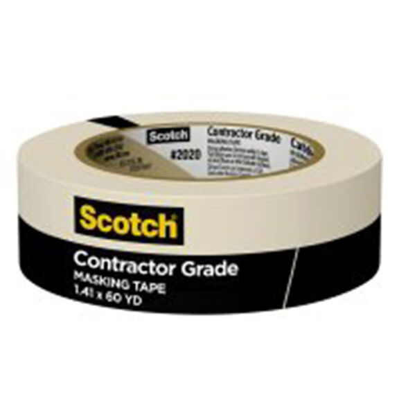 Scotch Contractor Grade Masking Tape 2020-36AP, 1.41" x 60.1 yd (36mm x 55m) image number 0
