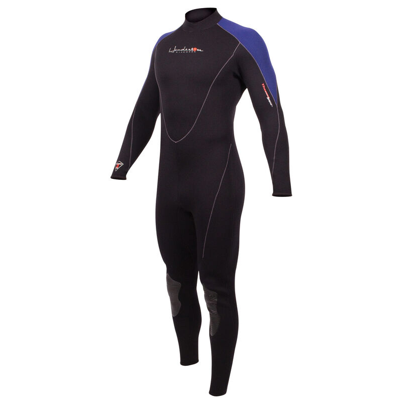 Men's Thermoprene Full Wetsuit, Extra Small, 7mm, Black and Blue image number 0