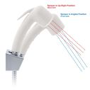 Trinidad 2H External Shower Mixer Small Warm White Sprayer, 6' Stainless Steel Hose Chrome/Warm White image number 4