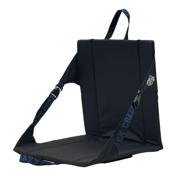 Crazy Creek Original Chair Perfect for Stadium Seats, Camping, Hiking & More, Comfort on All Terrains, Adjustable Straps, Lightweight Design, Water-Resistant, Black image number 1