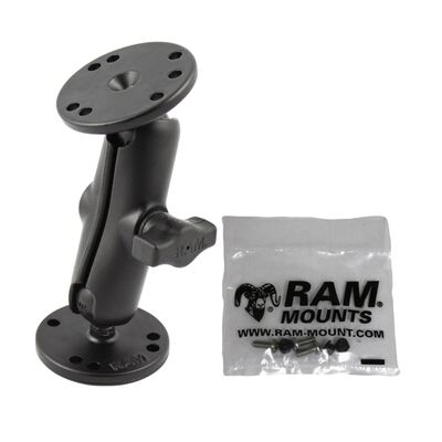 1" Ball Mount with Round Base and Mounting Hardware for Garmin Displays