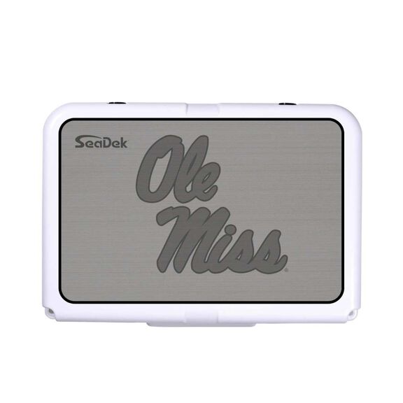 SeaDek Cooler Pad - Collegiate Collection - Fits RTIC 20 - Storm Gray / Black, University of Mississippi image number 0