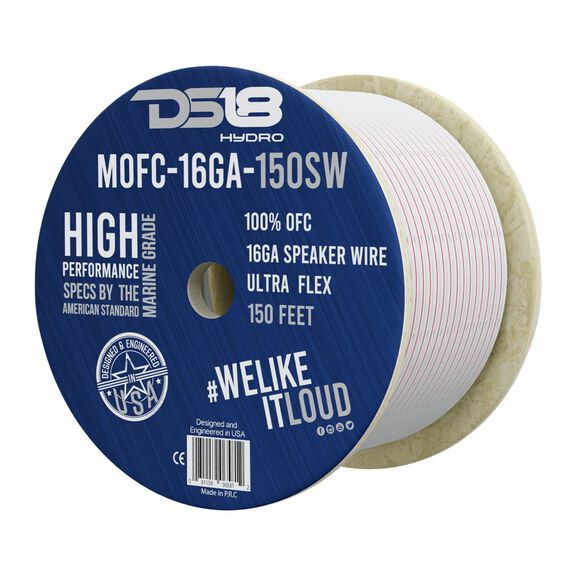16-GA Marine Grade Tinned 100% Copper OFC Speaker Wire, 150 Feet image number 1