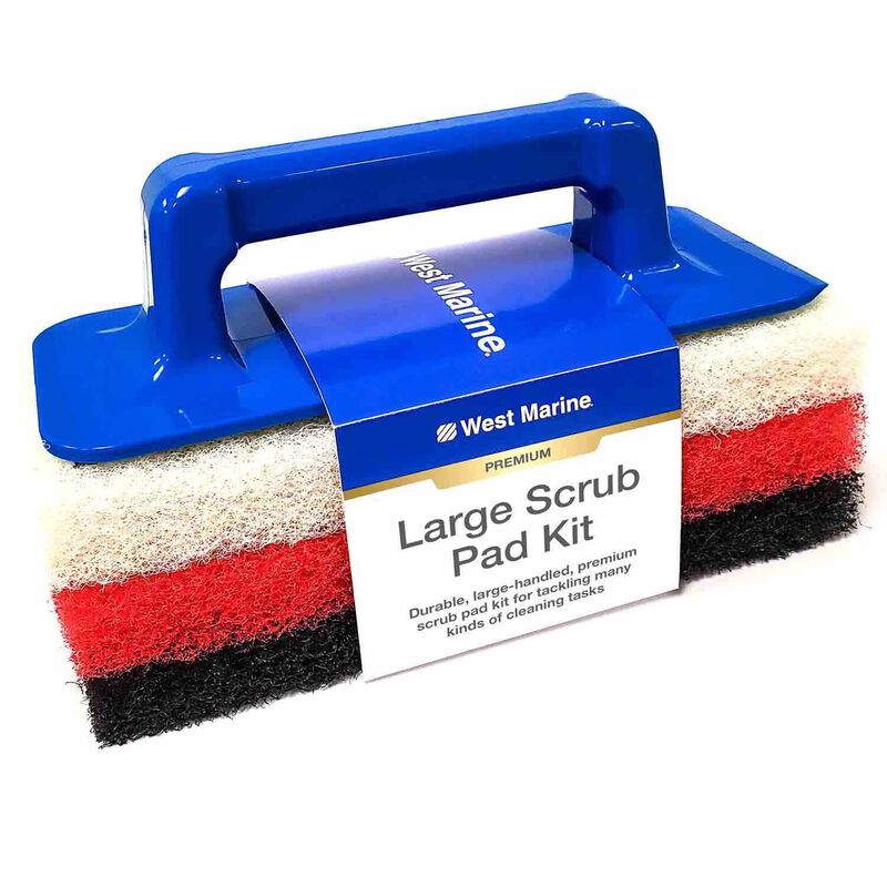 WEST MARINE Premium Large Scrub Pad Kit with Handle West Marine