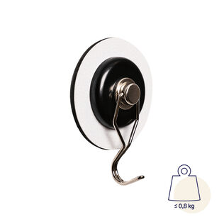 Magnetic Hook "THE ONE" includes Metal-Nano-Gel-Pad, White