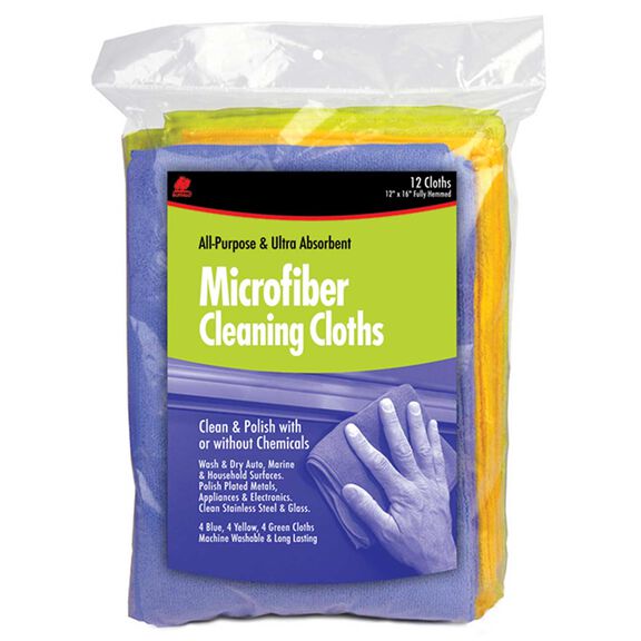 12" x 16" Microfiber Cleaning Cloths, 12-Pack image number 0