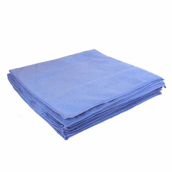 Microfiber Cleaning Cloths - Blue 16" x 16", 20-Pack Bulk Box image number 0