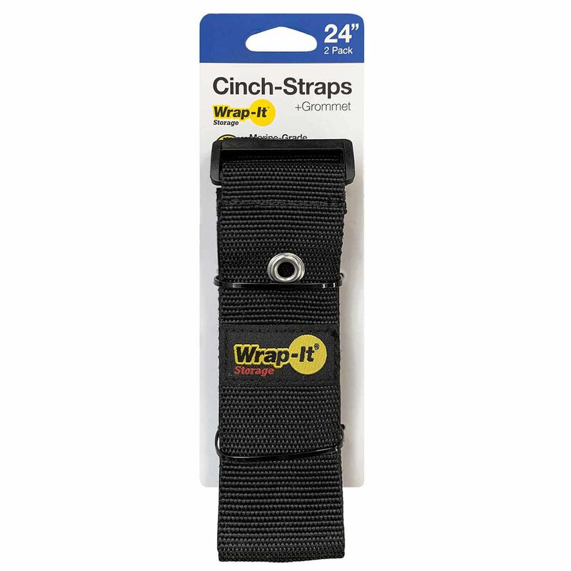 24" Cinch Straps with Grommet, 2-Pack image number 0