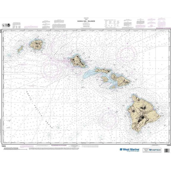 Maptech&reg; NOAA Recreational Waterproof Chart-Hawaiian Islands, 19004 image number 0