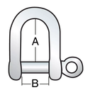 5mm Stainless Steel Open Shackle with 3/16" Pin image number 0