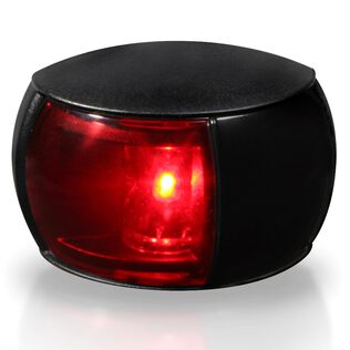 Side Mount LED Port Navigation Light, Black Housing, 2 Nautical Miles Visibility