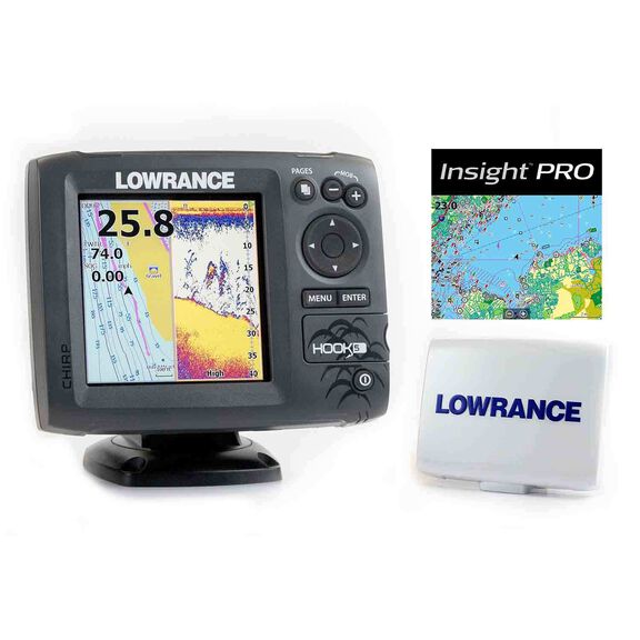 Hook-5 Fishfinder/Chartplotter with CHIRP Transducer, Nautic Insight&trade; Pro Charts image number 0