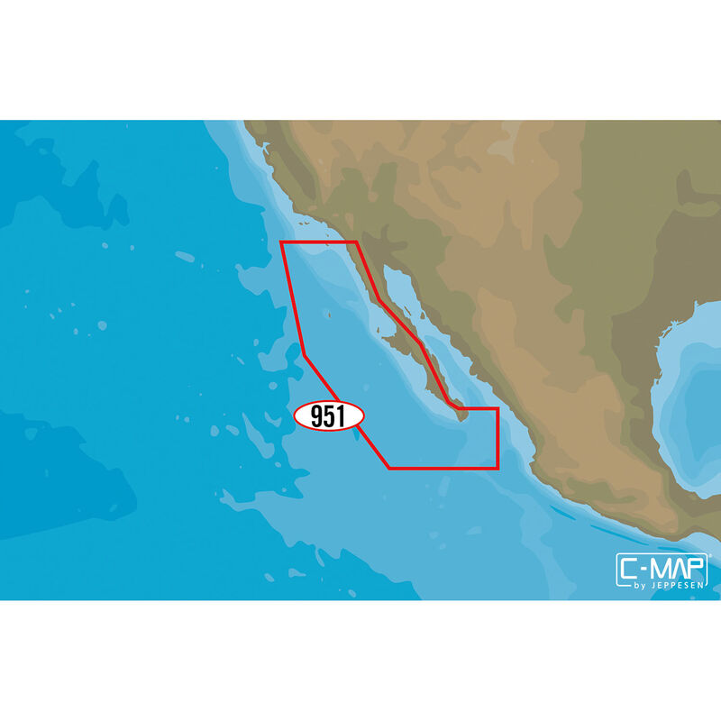 NA-M951 Cabo San Lucas, Mexico to San Diego, CA C-MAP MAX Chart C-Card image number 0
