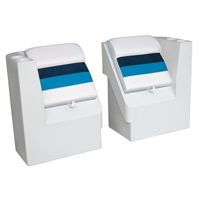 Lean Back Recliner Right, White/Navy/Blue