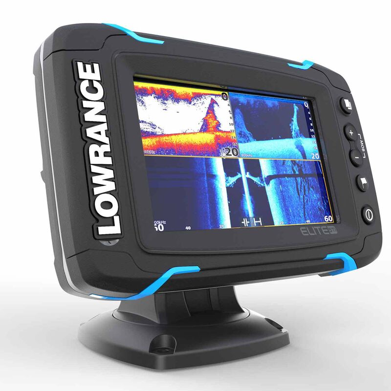 LOWRANCE Elite-5 Ti Fishfinder/Chartplotter Combo with DownScan Transducer  and Basemap Charts