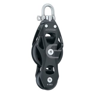 80 mm Aluminum Element Fiddle Block with Swivel Shackle