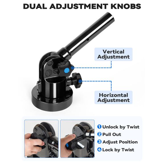 BLUEWING Heavy-Duty Manual Outrigger Base (Yellowfin 67), Black PVD, 2pcs image number 2
