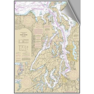 Puget Sound Decorative Nautical Chart