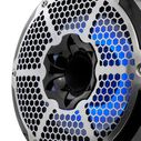 HYDRO 10" Neodymium Marine Tower Speakers with Built-in Passive Radiator, 1" Driver and RGB LED Light, 900 Watts, Red image number 1