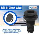 SEAFLO 1-1/4 in Thru Hull Fitting with Check Valve White image number 3