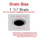 1-1/2" Drain, Flip Drain no Overflow, Straight, 1-1/4"-M Thread Adapter Chrome image number 6