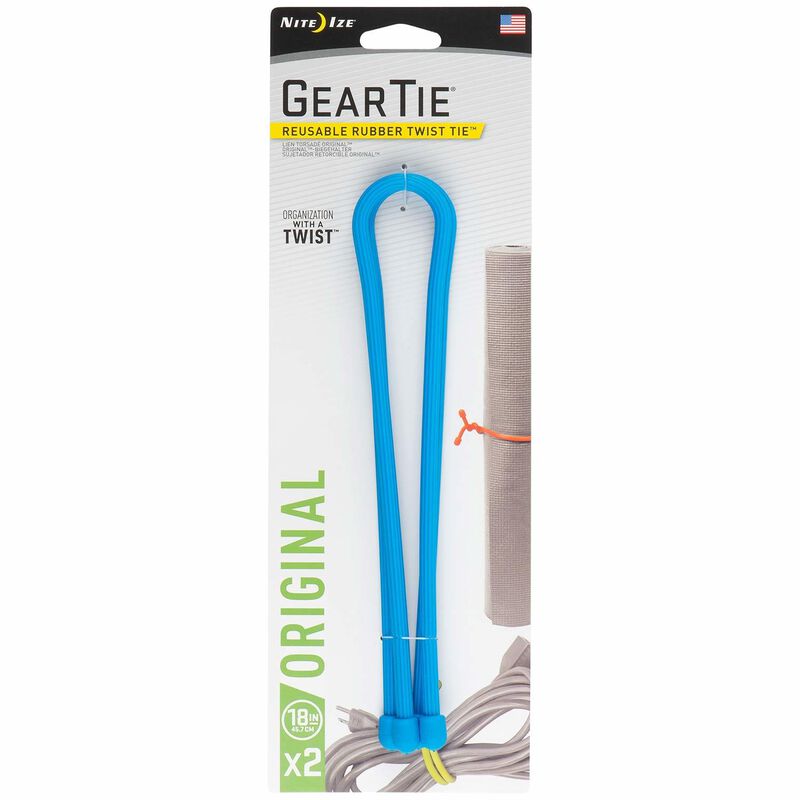 18" Gear Tie® Reusable Rubber Twist Tie, 2-Pack image number null