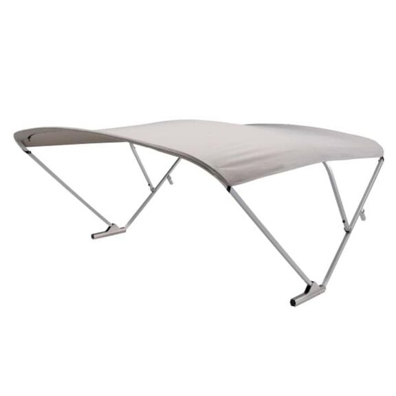 SureShade Pontoon Power Bimini Top - Clear Anodized Frame, Beige Grey image number 0