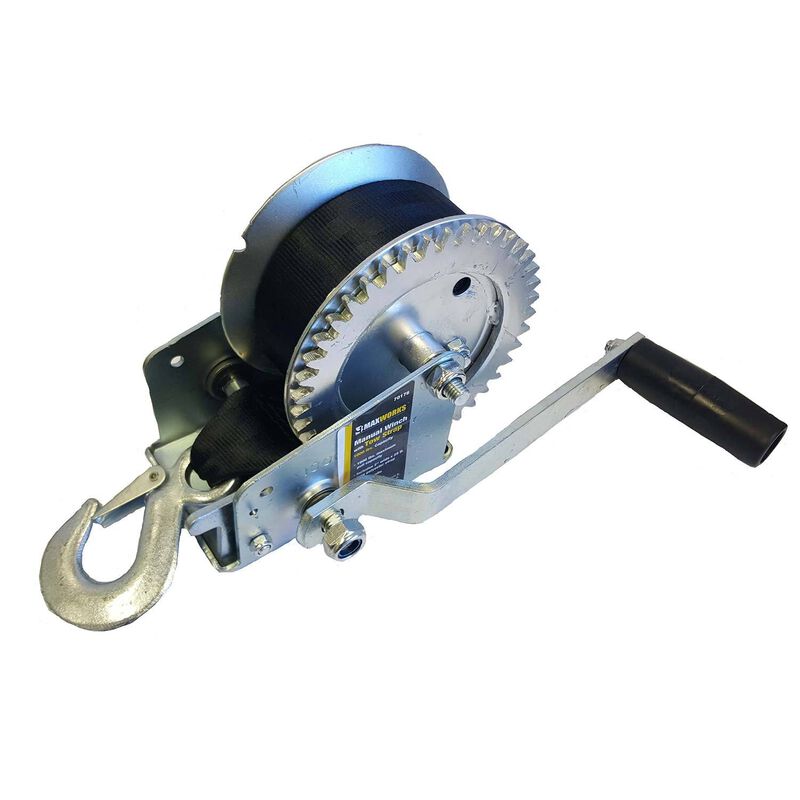 Manual Winch with 25' Polyester Strap, 1,000 lbs. Capacity image number 0