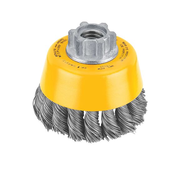 DEWALT 3" x 5/8"-11 HP .014 Carbon Crimp Wire Cup Brush image number 0
