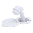 Recessed Shower Arctic White Cup & Lid, Small Arctic White Sprayer, 10' White Rubber Hose image number 2