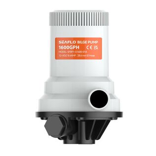 SEAFLO 01 Series 1600 GPH Dual Port Livewell Pump &ndash; 12V, 1" NPT Inlet, Marine Aerator for Boats & Bait Tanks