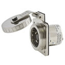 Hubbell Marine Hull Inlet , 50A 125V, Stainless Steel image number 0