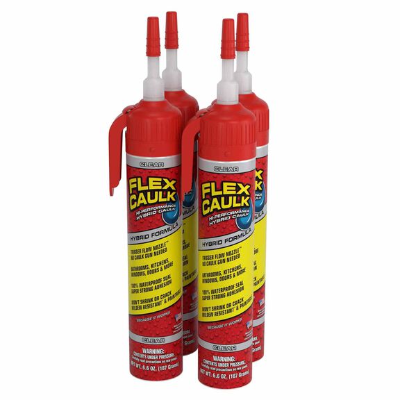 Flex Caulk&trade; Hybrid Clear, 6.6oz, 4-Pack image number 0