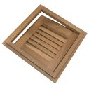 Right Hand Teak Louvered Door & Frame, 12" x 12" image number 4