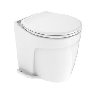 SEAFLO 12V Deluxe Flush Fresh Water Electric Marine Toilet, Boating Head with Push-Button Control & Quiet Operation