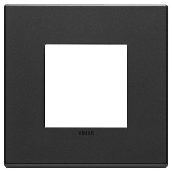 Vimar Eikon Total Look 22642.03 2-Module Cover Plate, Lava Grey image number 0