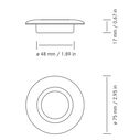 Atlanta Mini LED Downlight, Warm White, 10-30VDC image number 1