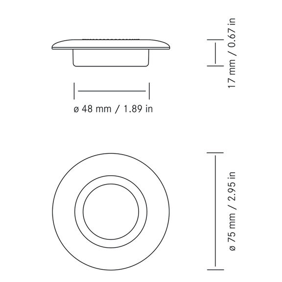 Atlanta Mini LED Downlight, Warm White, 10-30VDC image number 1