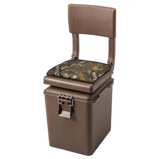 Outdoors Super Sport Hunting Seat with Insulated Cooler, Brown/Break-Up Camouflage
