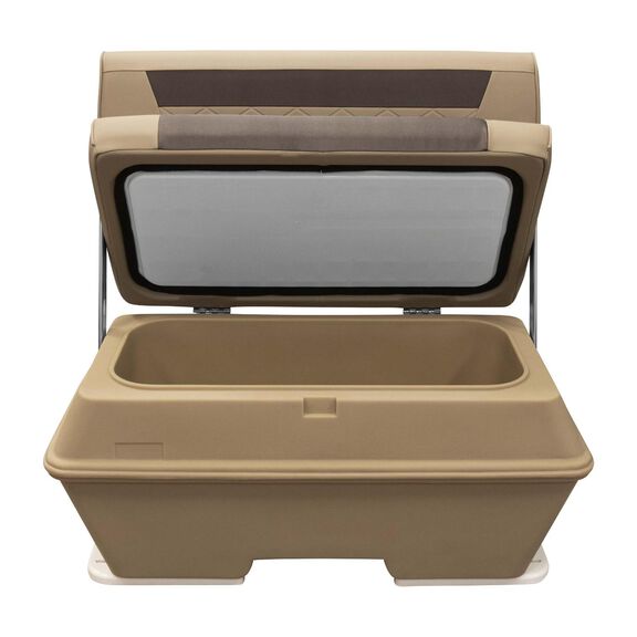 Wise DLX156-1900 DLX Pontoon Series 70 Quart Swingback Cooler Seat - Neutral / Meteor image number 3