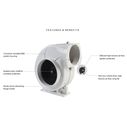SEAFLO In-Line Blower, 12V 320 CFM 4" Flex-Mount Marine Ventilation Fan image number 5