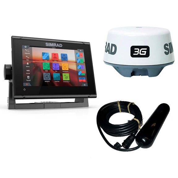 GO7 XSR Multifunction Display with 3G Broadband Radar, Navionics+ USA Charts and TotalScan&trade; Transducer image number 0