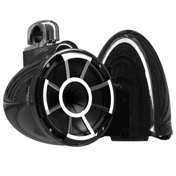 Wet Sounds REV 10 Black V2 Revolution Series 10" Marine Tower Speakers with Stainless Steel Fixed Clamps (Pair) image number 0